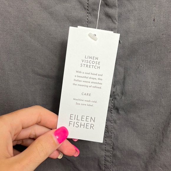 NWT Eileen Fisher Linen Blend Dapple Short Skirt Gray Size 14 - Picture 4 of 16